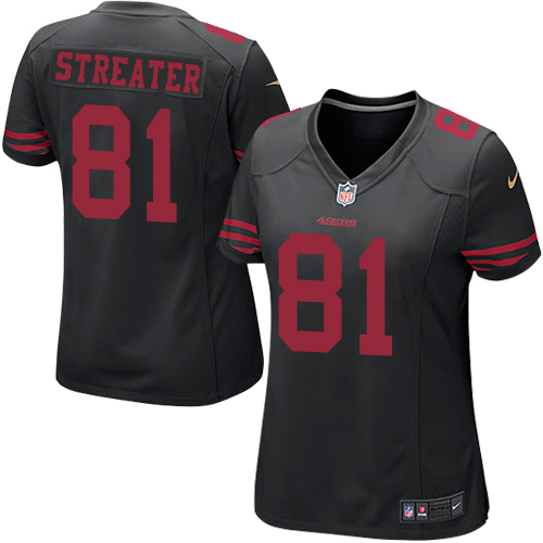 Women's Game Rod Streater Nike Jersey Black Alternate - #81 NFL San Francisco 49ers